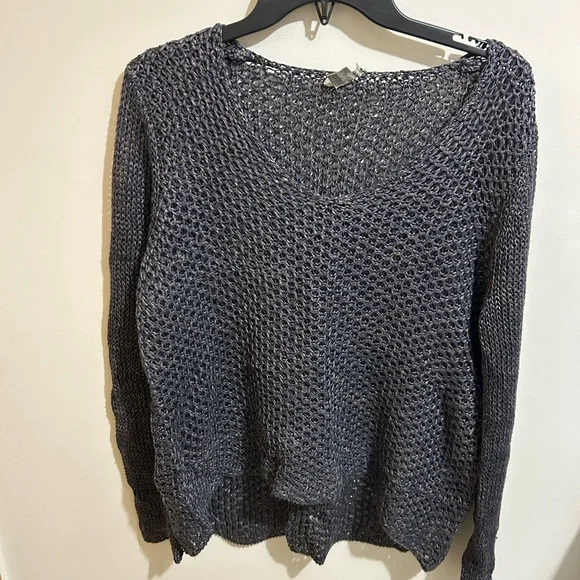 Helmut Lang Charcoal V-Neck Sweater - Picture 1 of 3